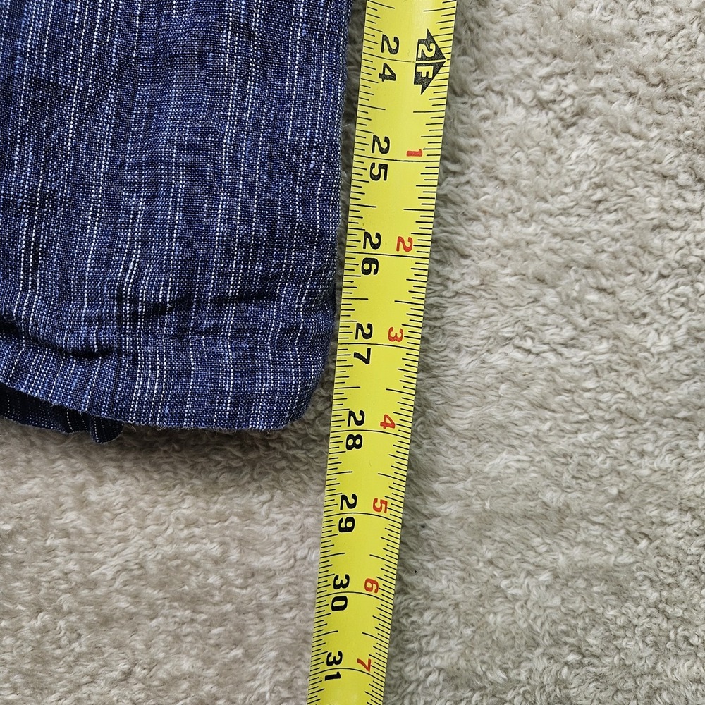 Athleta Cabo Linen Textured Wide Leg Pants Size 4 High Rise Chambray Drawstring‎ - Picture 8 of 12